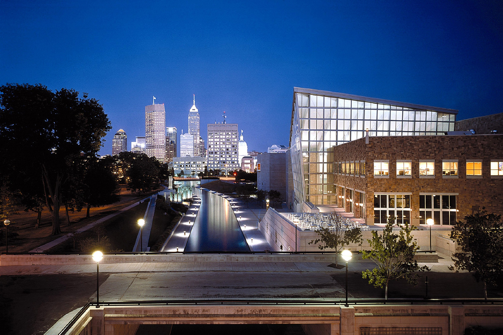 Indiana State Museum Canal at Night