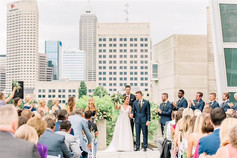 Wedding Ceremony on the Ball Family Terrace