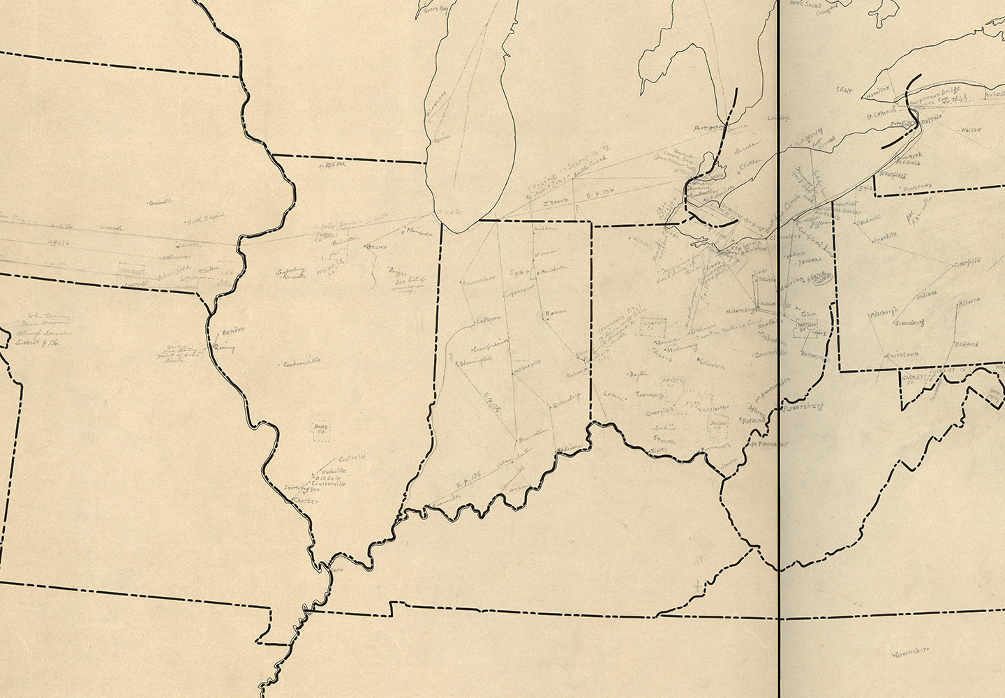 Map of Underground Railroad