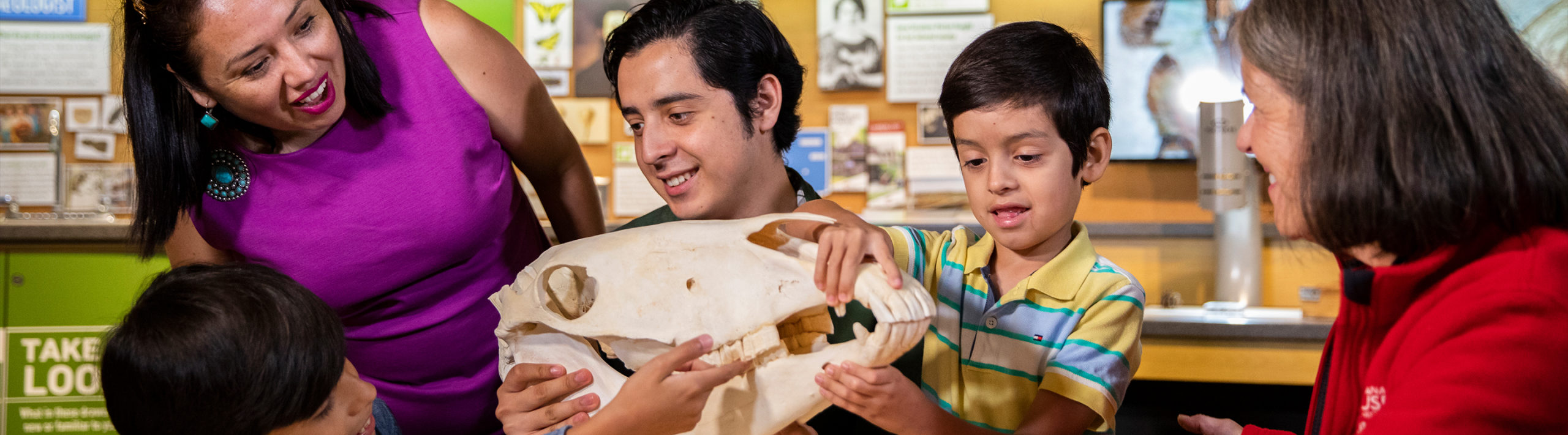 Family at Naturalist Lab