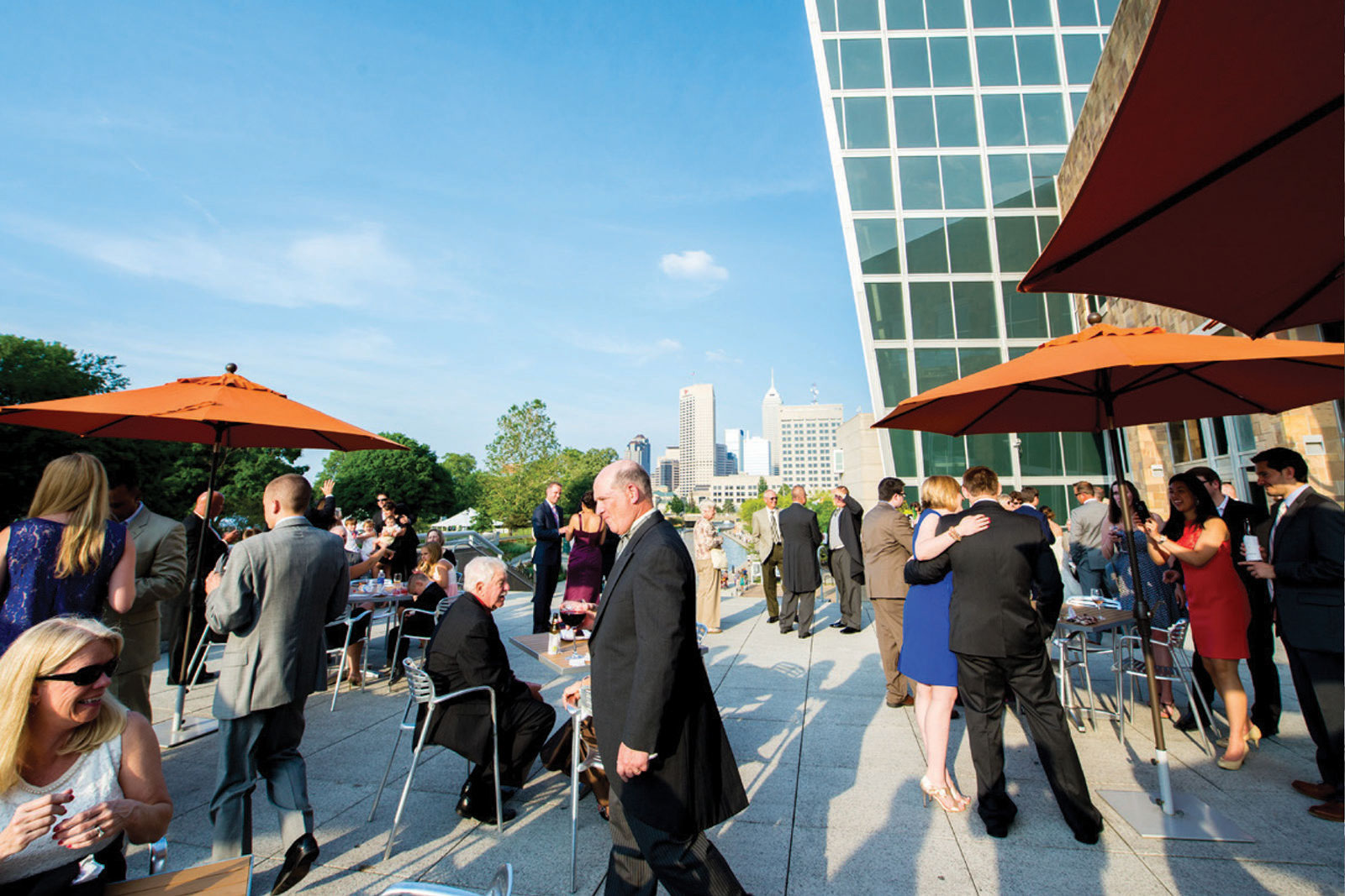 Wedding Reception on the Ball Family Terrace