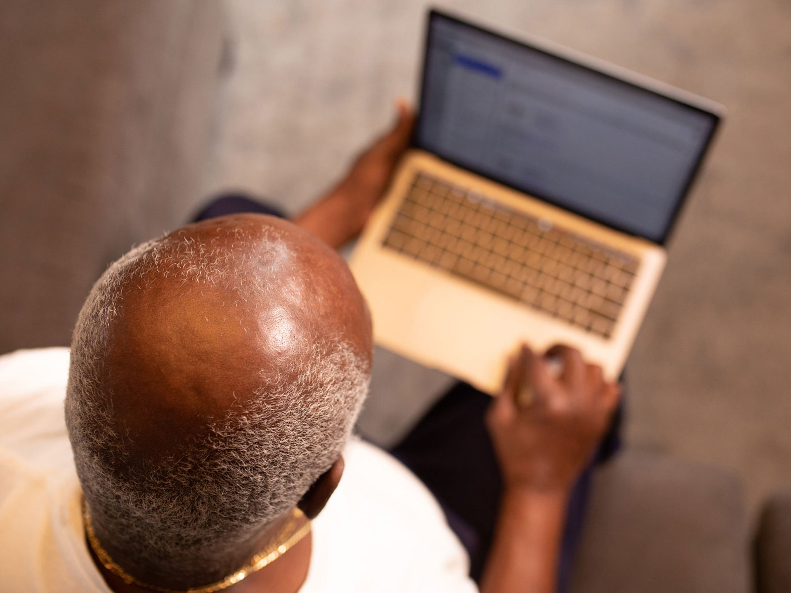 Man Using Laptop