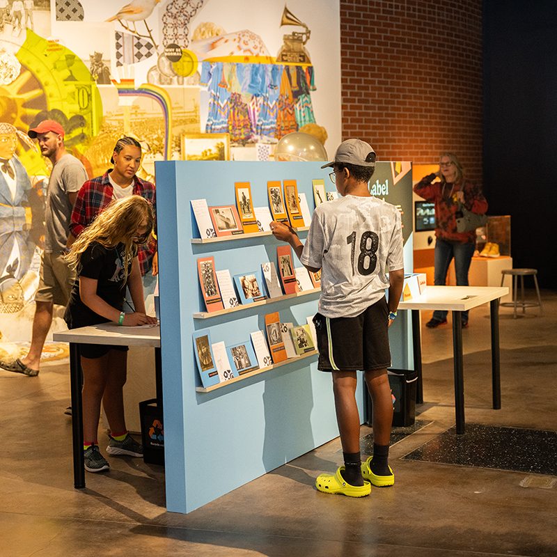 visitors interacting with Gallery One exhibit