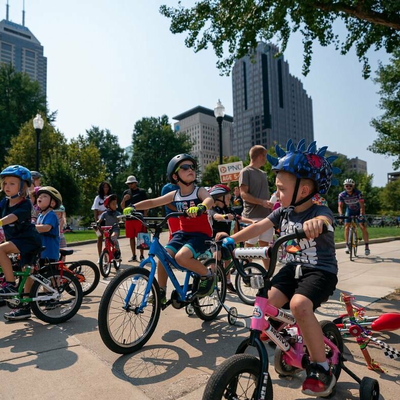 children on bikes