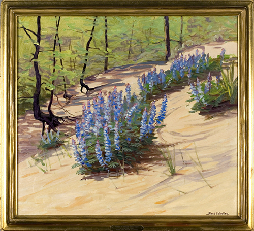 Painting of vegetation at Indiana Dunes