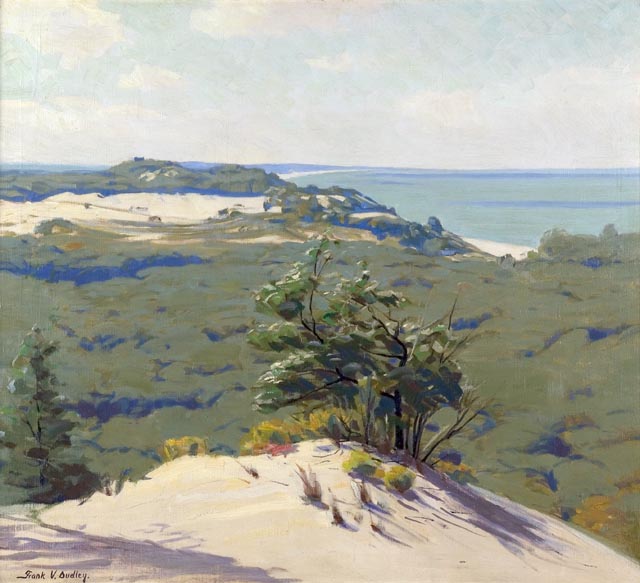 Frank Dudley painting of dunes vegetation landscape