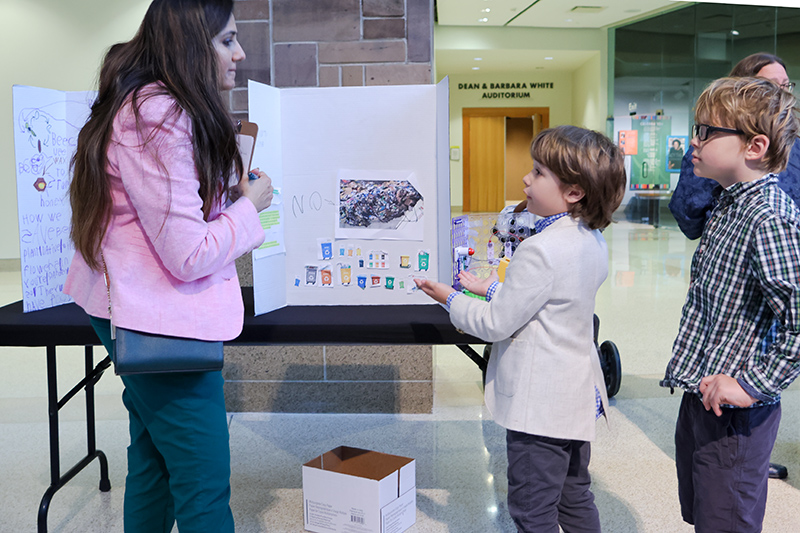 Students at eco-science challenge