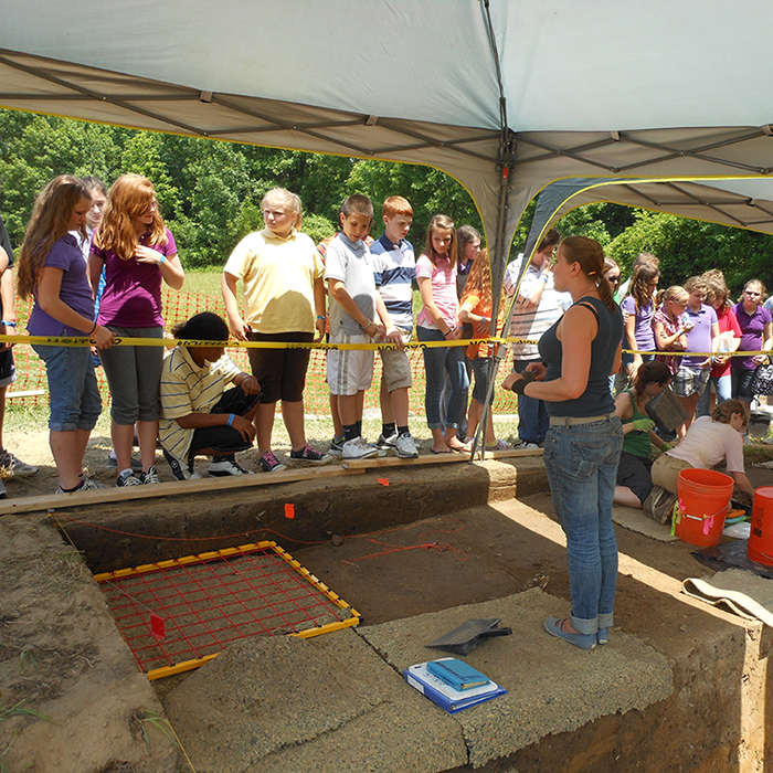 Students at Angel Mounds State Historic Site