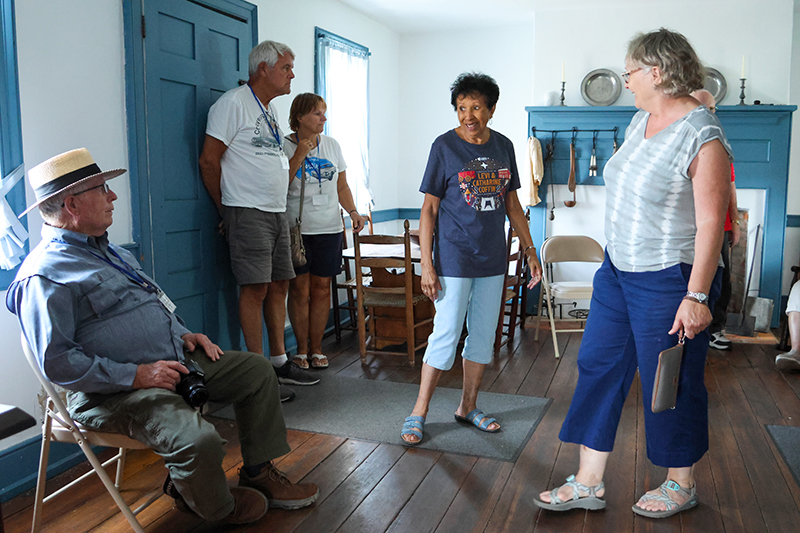 visitors at levi and catharine coffin state historic site