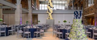 tables arranged for a reception